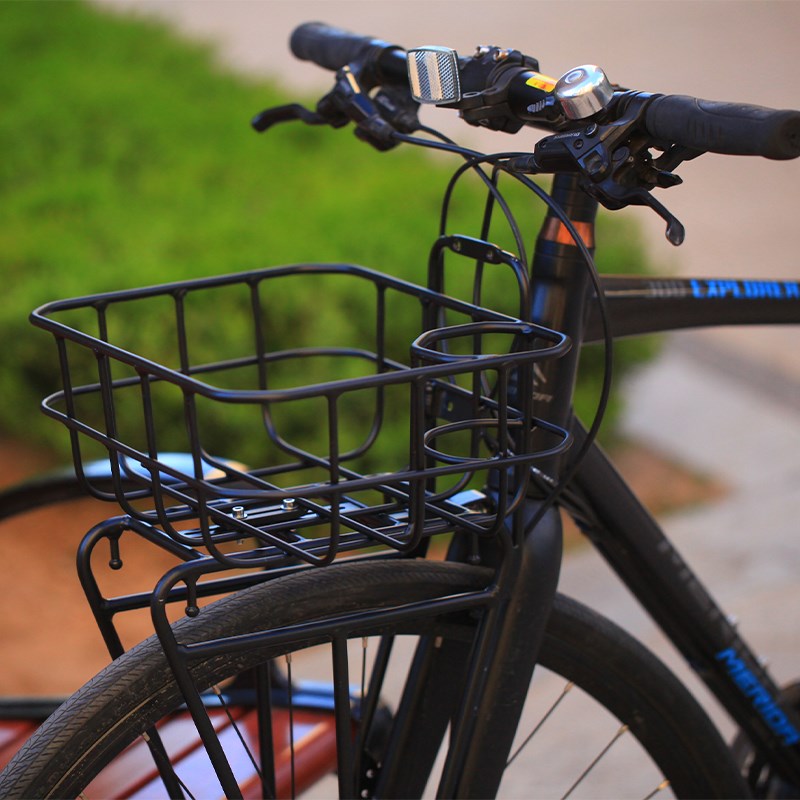 瓜车旅行车车筐铝合金超r轻阳极车篓购物宠物菜篮子前车筐加宽矮