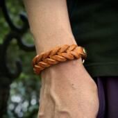 本儿哥 皮具店牛皮手环手链手工皮具牛皮编织复古植鞣男女情侣