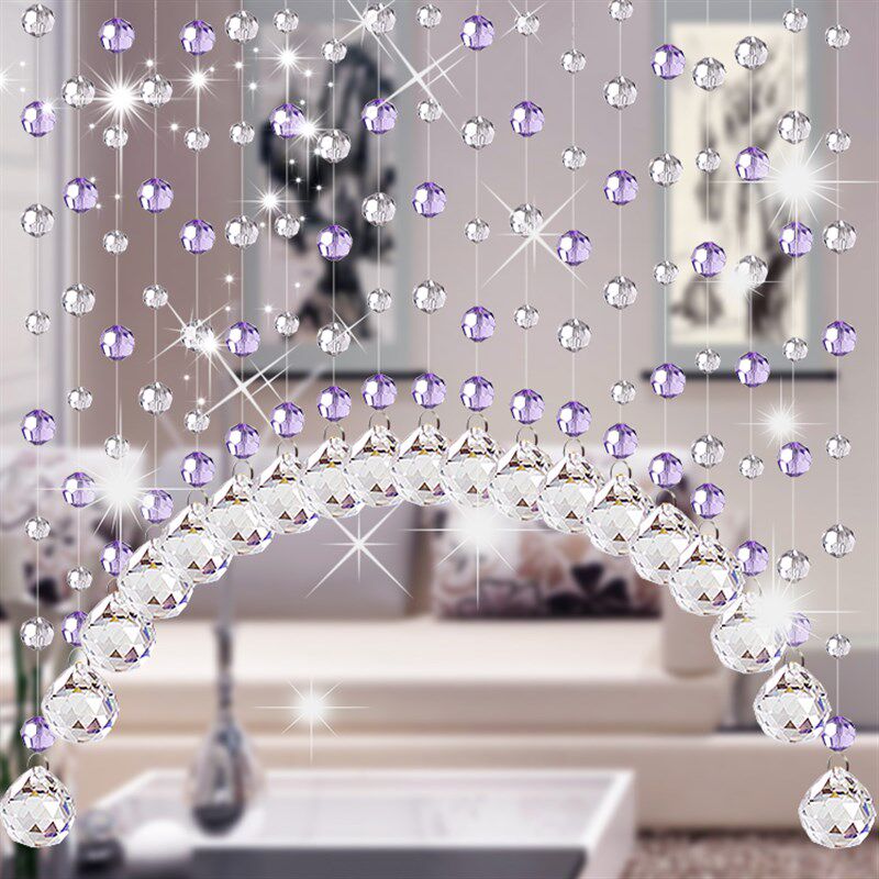 欧式水晶c珠帘隔断客厅玄关卧室卫生间餐厅门帘吊帘屏风珠链免打