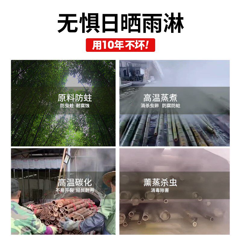 庭院竹篱笆栅栏围栏墙户r外日式小院子竹子隔断碳化竹排护栏围墙