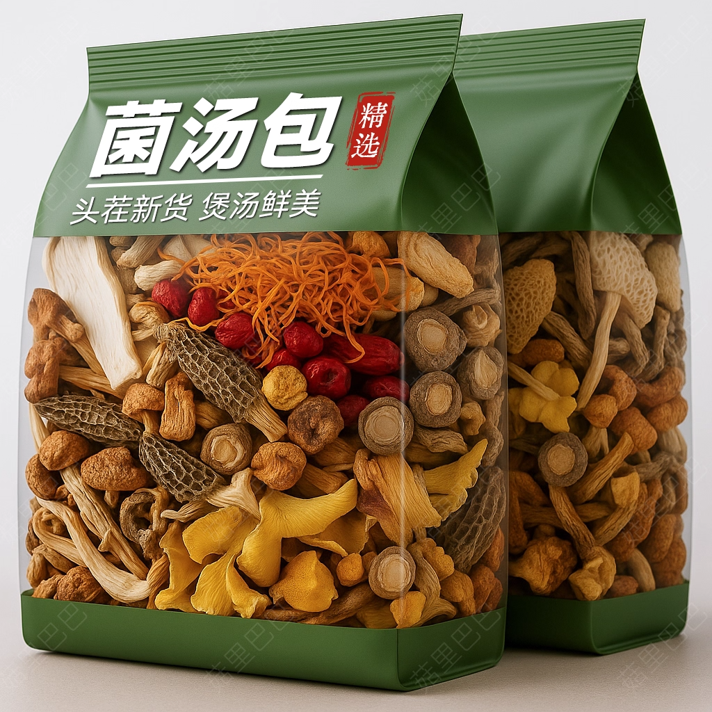 七彩菌菇汤料包云干货南菌汤包山珍松茸煲汤食材菌菇包羊肚菌批发,粮油调味/速食/干货/烘焙,干货组合/料包/汤包/干货礼盒,淘宝优惠券,粉丝福利购,淘宝优惠卷