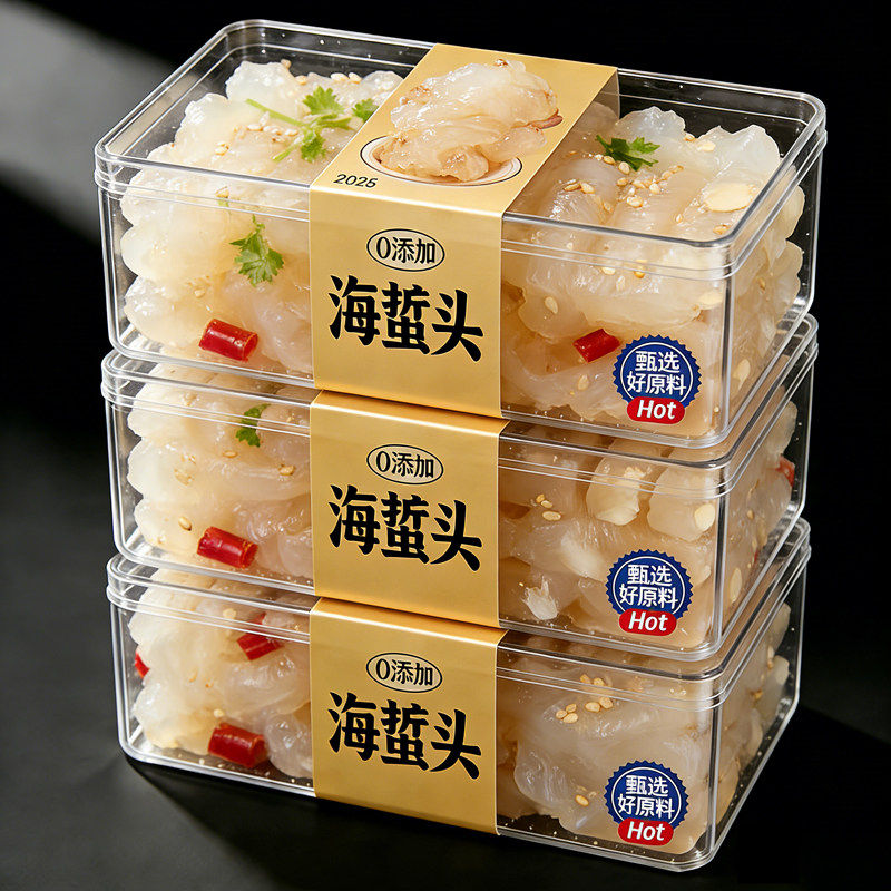 【央妈推荐】特级海蜇头官方旗舰店即食凉拌菜精品野生年货下酒菜