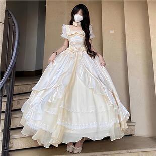 呜呼大裙子lolita飞行日记大花嫁成人礼服公主裙洛丽塔长裙生日女