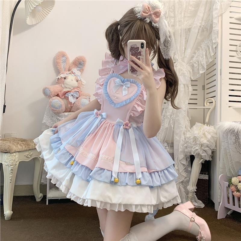 ~原创设计Lolita洋装甜美可爱jsk吊带连衣裙女