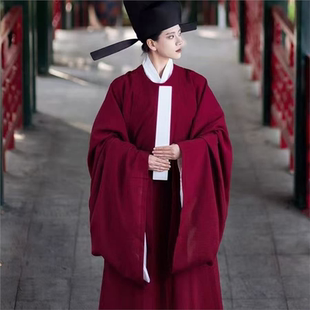 cos唐宋制汉服圆领袍男女同款纯素色复原宽松版公子书生驸马官服