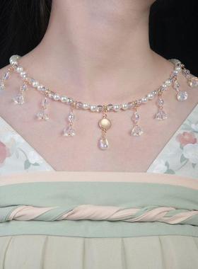 配国风的项链中式国风项链中式饰品配中式衣服的项链复古锁骨饰品