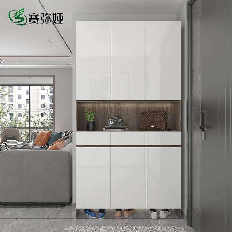速发多功能进门厅柜烤漆玄关柜鞋柜一体客厅简约现代屏风隔断装饰