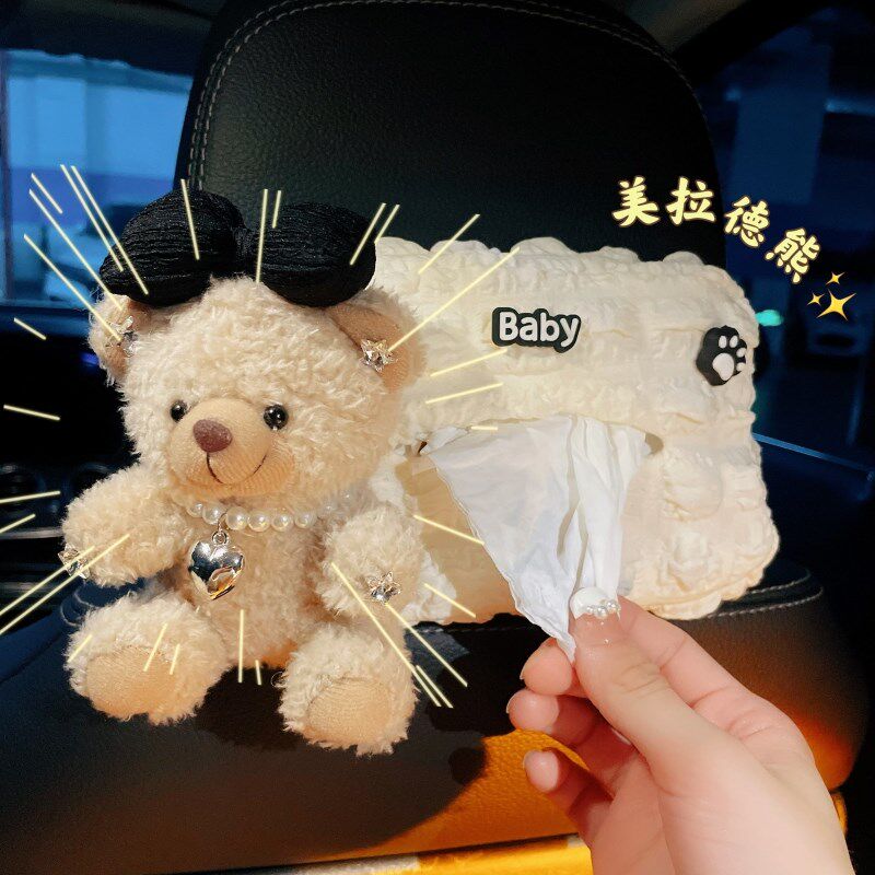 速发车载纸巾抽高级感可车车内收纳汽车挂式盒纸盒垃圾桶爱用品