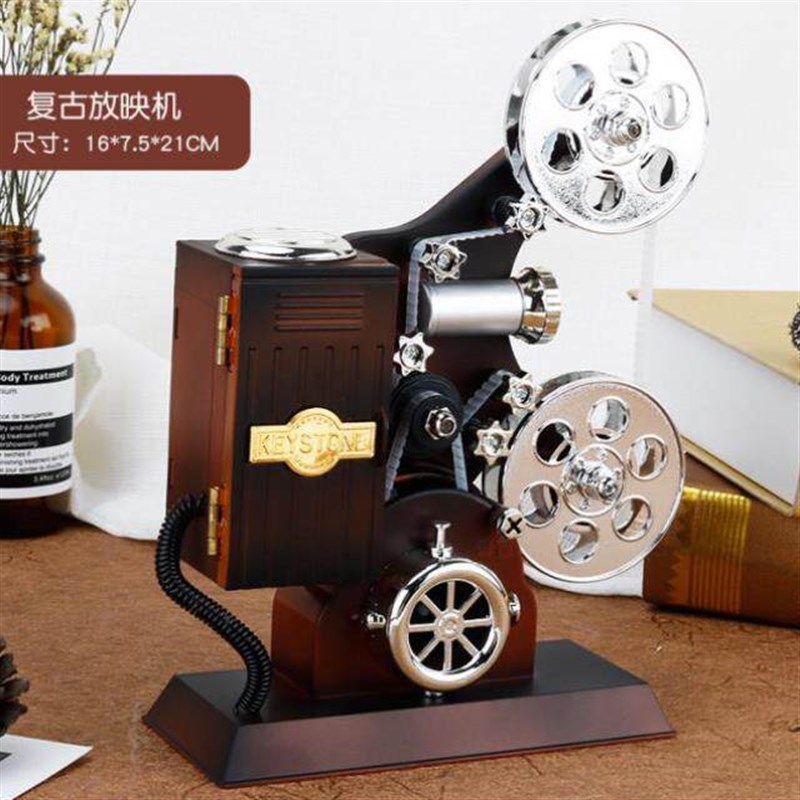 速发圣诞音乐盒儿童便携式学生中国风八音盒迷你黑白礼物摆件复古