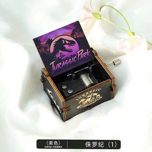 速发木质手摇音乐盒八音盒摆件古典雕刻圣诞节工艺品礼物礼工厂直