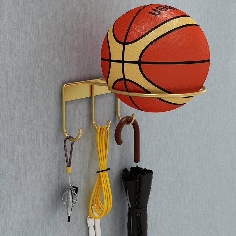 速发篮球收纳层架家用放篮球置物架足球架球类收纳层架子挂钩挂墙