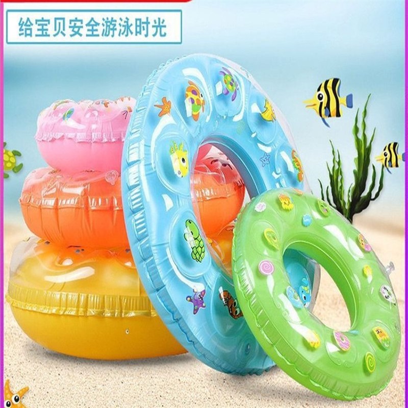 速发儿童水晶游泳圈--岁男打腋下圈宝孩孩救生浮圈送宝气筒充气