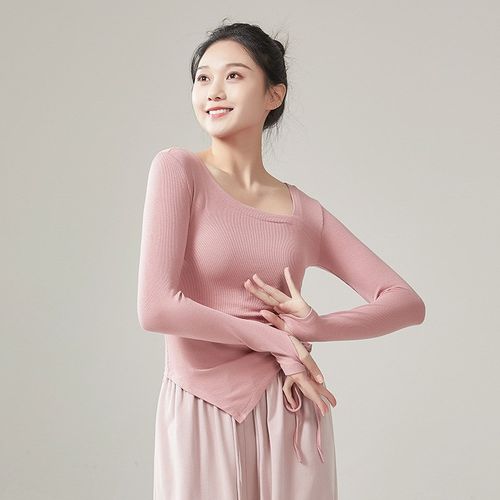 速发舞长袖服抽绳上衣中蹈舞基础练功衫舞国演出服教师上课训练服