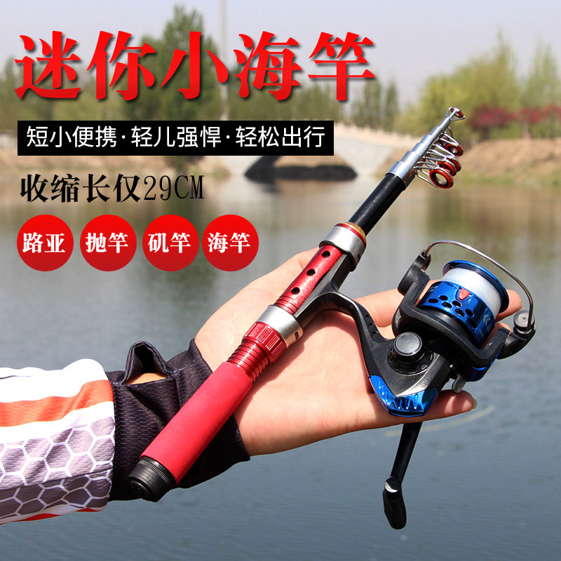 速发小竿竿超你钓迷硬超短节海杆抛竿甩杆小矶竿冰钓海路亚竿套装