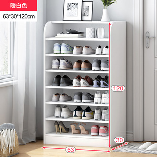 速发鞋架无门简背板无易进大门口鞋柜色6宽0加高80 100 120白长收