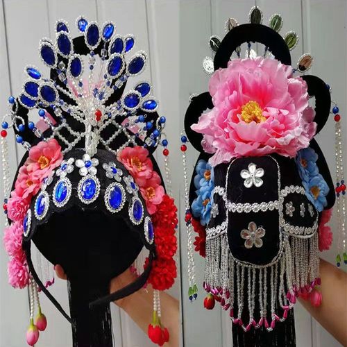 速发2戏2新款旦蹈戏剧0曲花舞跳舞头饰广场头饰头蹈秧歌头饰