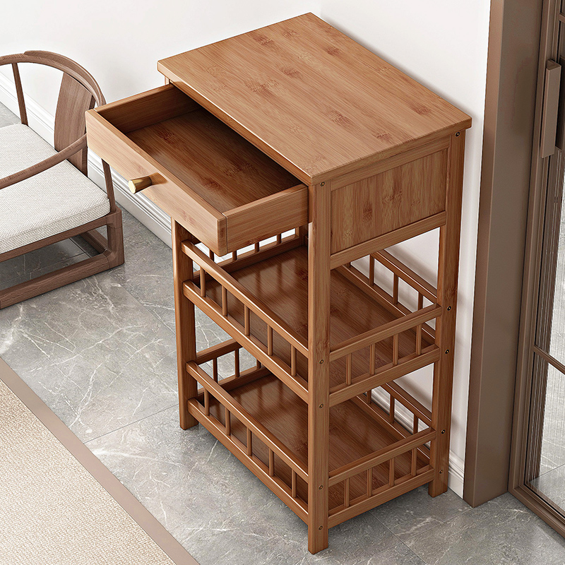 速发茶水架餐边柜茶柜置茶架家用物台桌边具茶叶茶柜收纳储物柜子