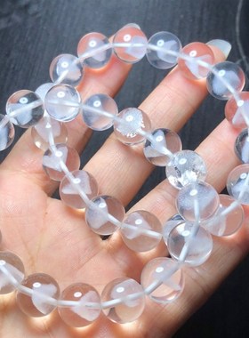 现货速发收藏级白幽灵金字塔手链千层山聚宝盆男异象幻影水晶手串