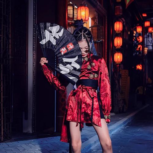 速发国潮孩走霸服装出台服装秀气少儿中国风旗袍演t服爵士舞套装