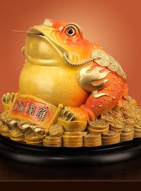 速发《财源广足》铜金金摆件纯铜三进蟾蝉蟾蜍招财家居工艺品开业