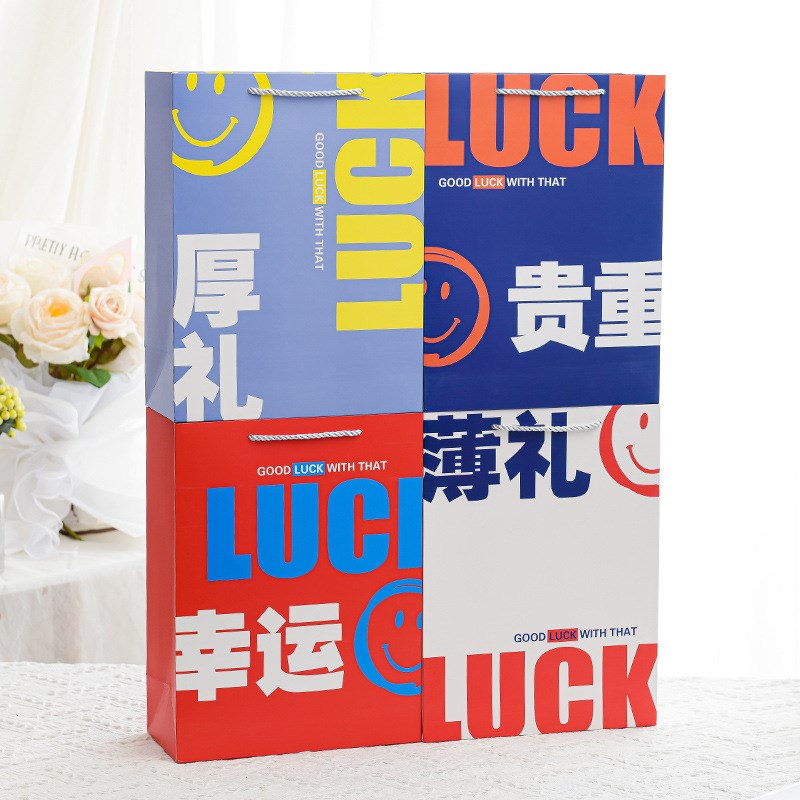 速发袋品礼服装购物手提纸袋生日回礼物创意纸手袋拎包装袋