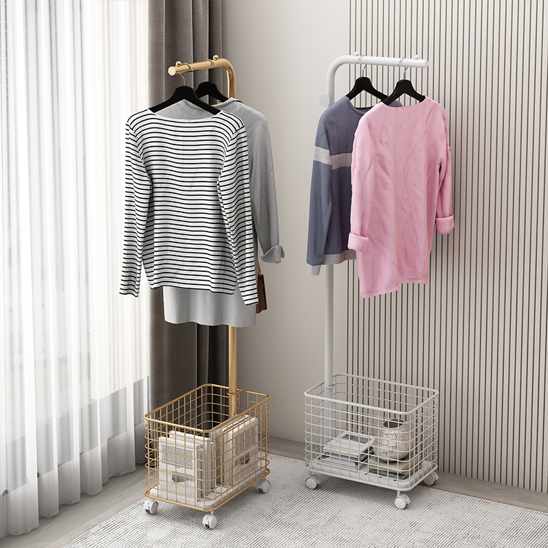 速发角落衣帽架落地卧室立式挂衣架家用多功移收纳神器能置挂衣动