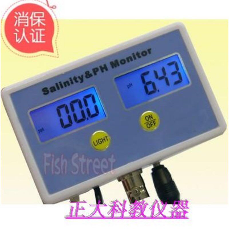速发盐档高度计ph水监测 海值培殖用ph测试仪水族箱盐度/PH长期监