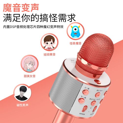 现货速发麦克风无线话筒一体户外k歌神器家用儿童孩男孩子唱歌户