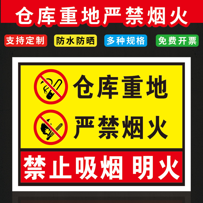 速发仓库重地严禁烟火厨房重地闲人免进温馨提示贴纸禁止吸烟明火