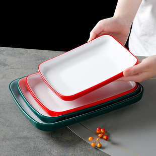 速发盘025密胺餐具盘子商用仿瓷肠菜2火锅店菜盘配粉菜盘烤肉烧烤