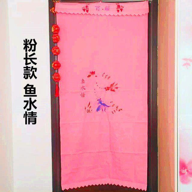 速发居家布艺印花门帘客厅门室厨房隔断窗半帘T/C混纺喷绣统传怀