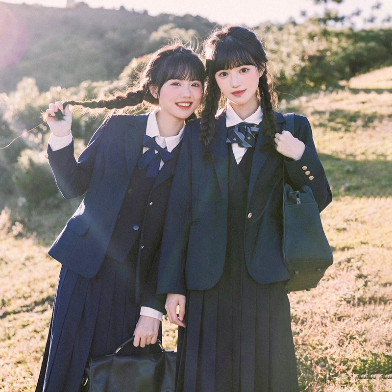 速发jk制服学院风外套秋中小个子百搭校供感服学生西服班冬套装