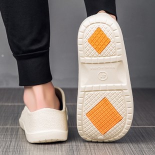 男鞋 色024新款 跨境房码 黑2厨大工作鞋 速发厨师鞋 雨鞋 男四季