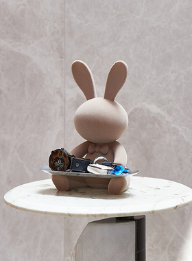 速发小飞象摆盘收纳托件高级感入户玄关卧室梳妆台装饰品