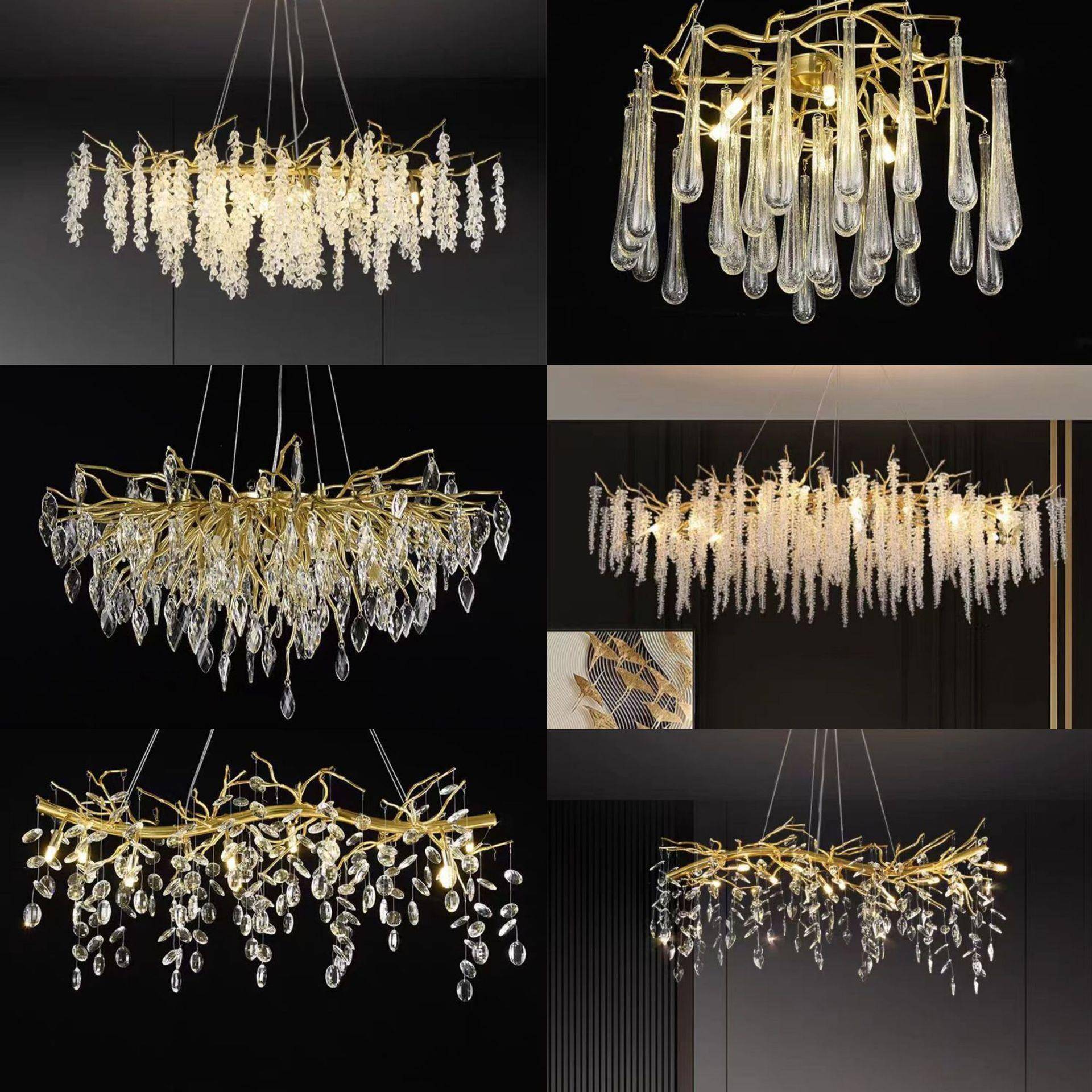 意式设计师款奢华水晶灯简约大气法式客厅餐厅水晶吊灯卧室树枝灯