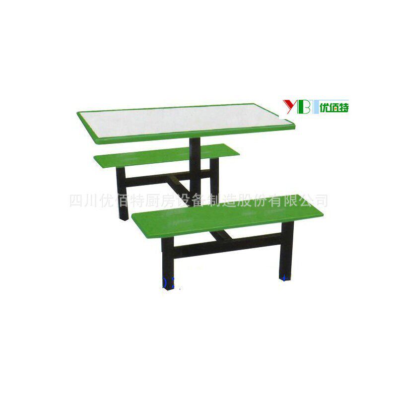 四人不锈钢快餐桌椅 餐台椅学校连体餐桌椅 不锈钢餐桌  批发