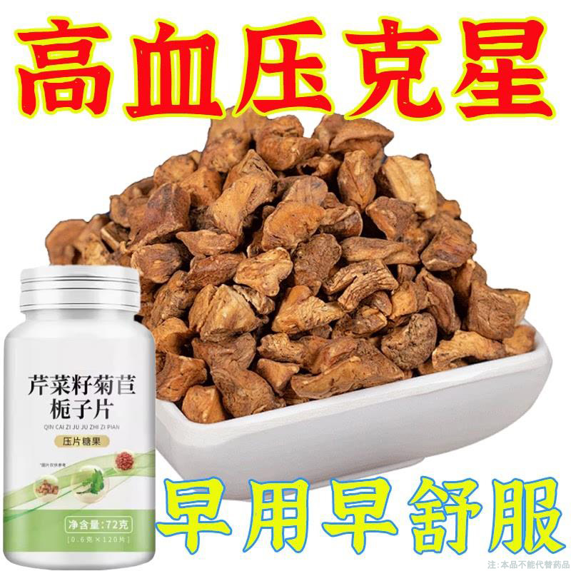血压偏高者适用芹菜籽菊苣片头昏心悸疲惫正品