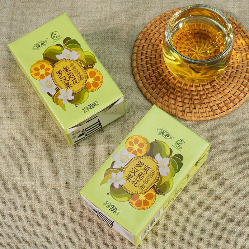 臻饮罗汉果茉莉花茶植物饮料无糖茶饮茉莉花香250ml*16盒装图片