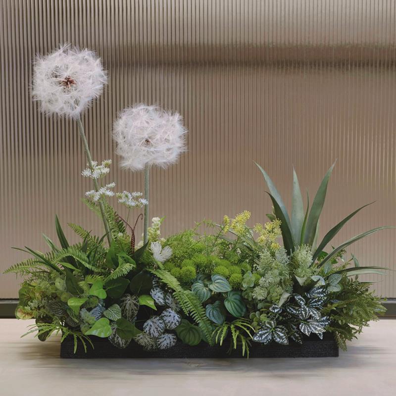 小型仿真植物景观蕨类把束植物手感假花室内景观角落橱窗造景装饰
