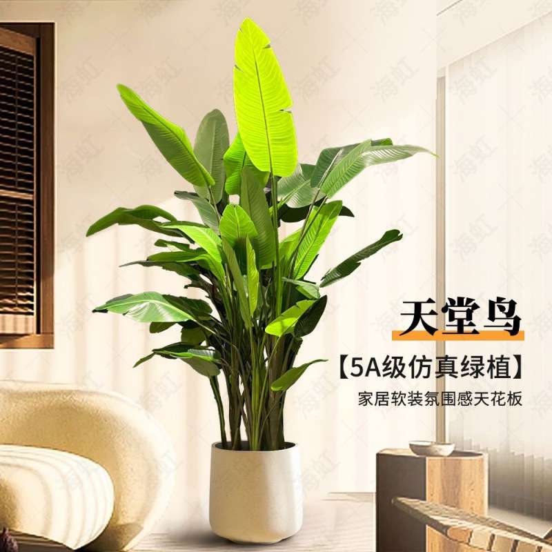 ≒仿真绿植天堂鸟大型仿真花落地式盆栽仿生植物造景组合仿真旅人