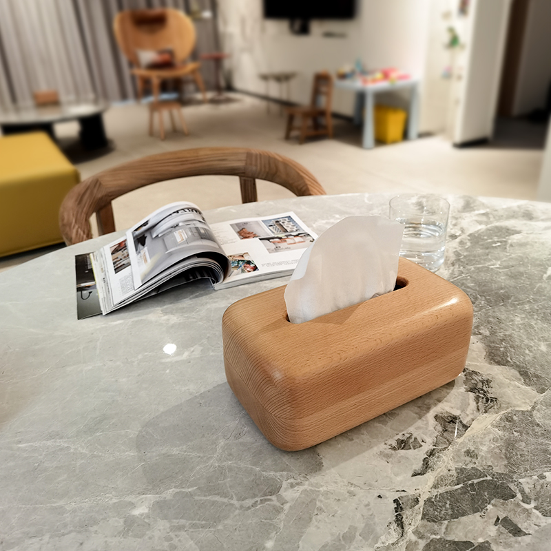 实木家用酒店客厅茶几厨房卫生间桌面卧室黑胡桃榉V木收纳抽纸巾