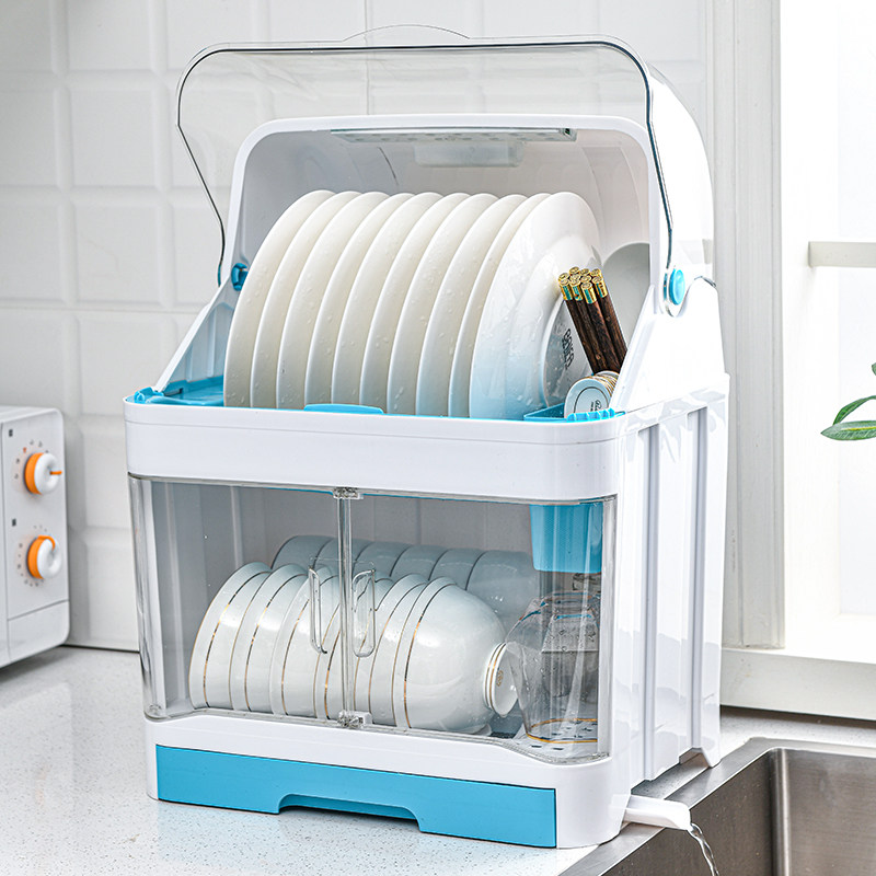 厨房碗架碗筷收纳盒带盖放餐具装碗F箱碟盘沥水置物架塑料碗柜家,厨房/烹饪用具,碗架,淘宝优惠券,粉丝福利购,淘宝优惠卷
