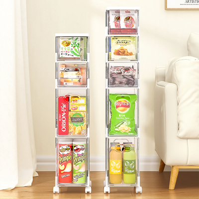 零食置物架客厅抽屉式可移动高y颜值缝隙小推车宿舍床头夹缝收纳
