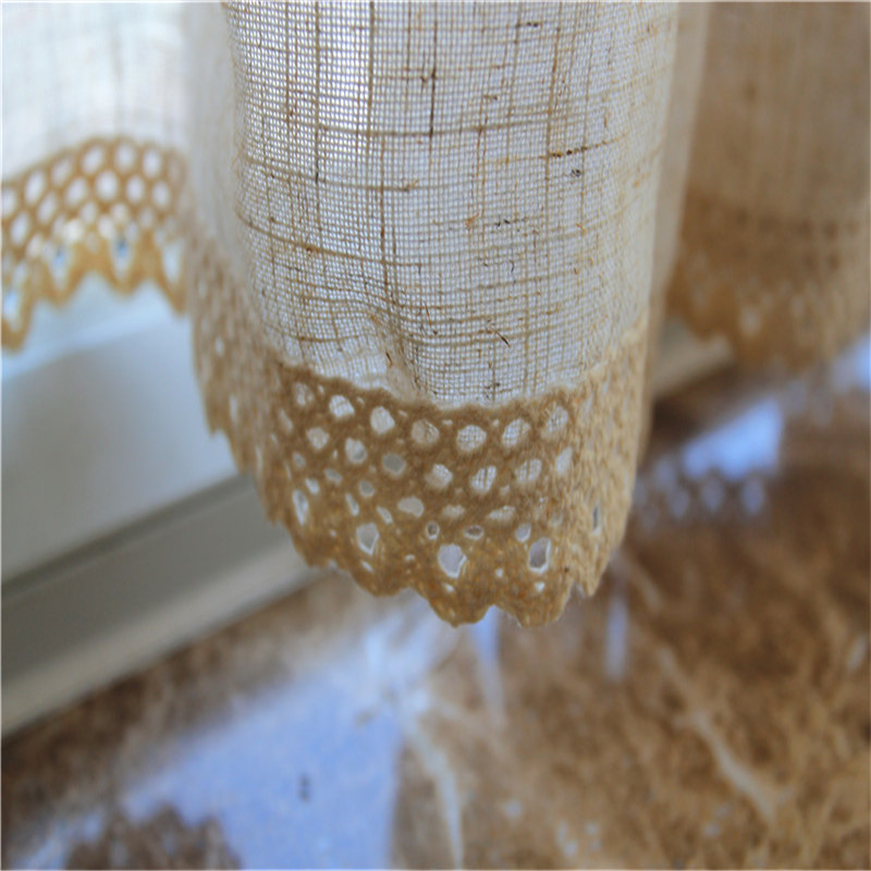 外贸 窗帘成品麻布卫生间厨房半帘F短帘门帘房间小窗帘帘头成品