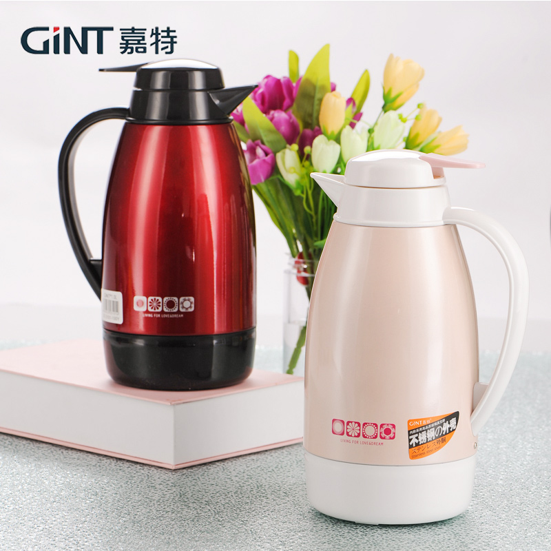 嘉特双层玻璃内胆保m温壶家用大容量 不锈钢开水瓶热水壶保暖壶瓶