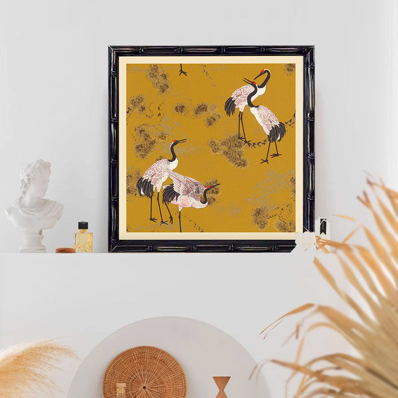 仙鹤中式美式客厅装饰画法式软装复古沙发背景墙挂U画小众艺术壁,家居饰品,现代装饰画,淘宝优惠券,粉丝福利购,淘宝优惠卷