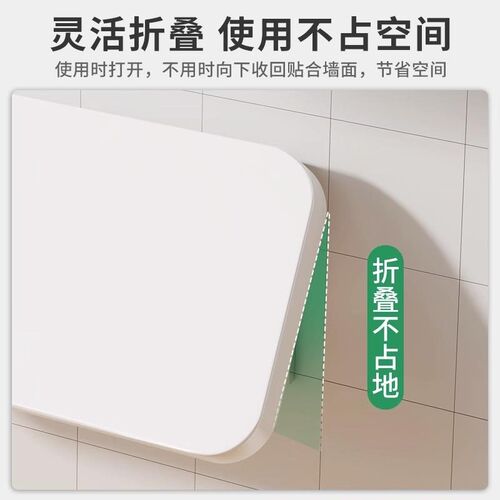 墙上可折叠桌子置物架家用吃饭小餐桌多功能N免打孔式厨房一字隔