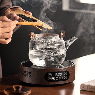 新款 加p厚玻璃烧水泡茶壶提梁围炉煮茶器全套茶具 家用电陶炉套装
