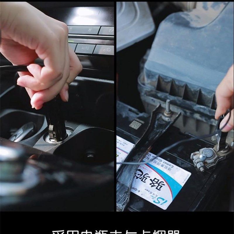 双缸车载充气泵汽车大功率220V家用车用两用打S气泵小轿车便携式