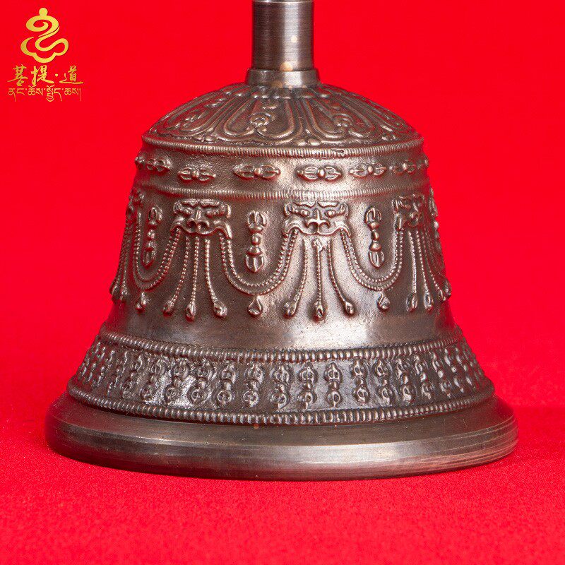 尼泊尔手工五股金刚铃杵 纯铜铃铛精品碰铃优质金刚法W铃 鎏金工
